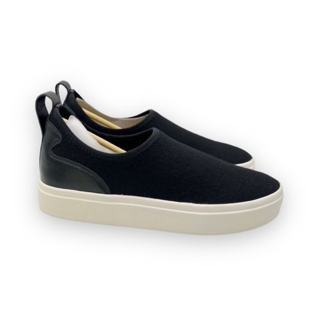 NEW Lucky Brand Womens Size 8.5 Black White Platform Slip On Sneakers Shoes